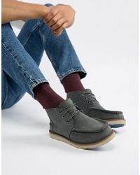 Toms Chukka Waterproof Lace Up Boots In Grey Suede
