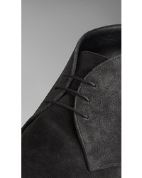 Burberry Suede Lace Up Boots