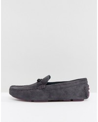Ted Baker Carlsun Loafers In Gray Suede
