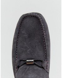 Ted Baker Carlsun Loafers In Gray Suede