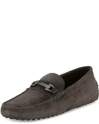 Tod's Gommini Suede Bit Driver Gray