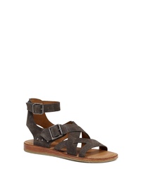 Charcoal Suede Gladiator Sandals