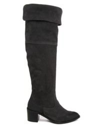 Report Signature Justeen Suede Knee Boots Charcoal