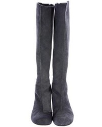 Lanvin Suede Knee High Boots