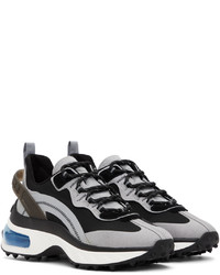 DSQUARED2 Black Gray Bubble Sneakers