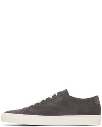 Common Projects Black Suede Achilles Low Sneakers