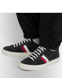 Moncler New Monaco Leather And Suede Sneakers