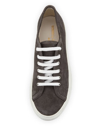 Common Projects Tournat Suede Low Top Sneaker Dark Gray