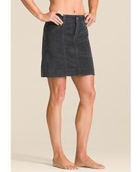 Charcoal Suede Mini Skirt