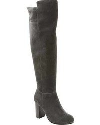 Kensie Ginette Over The Knee Boot Grey Suede Boots