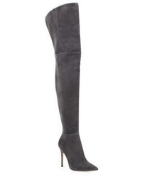 Gianvito Rossi Lea Cuissard Over The Knee Suede Point Toe Boots