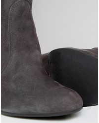 Dune Sibyl Thigh High Suede Heeled Over The Knee Boots