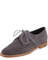 Charcoal Suede Oxford Shoes
