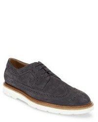 Tod's Brogue Detailed Suede Oxfords