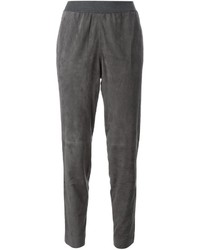 Charcoal Suede Pants