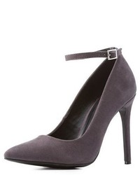 Anne Michelle Ankle Strap Pointed Toe Pumps