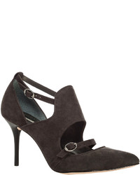 Max Studio Cove 2 Strappy High Heeled Suede Pumps