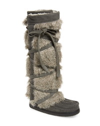 Manitobah Mukluks Tall Wrap Faux Fur Shearling Boot