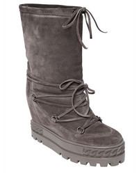 Casadei 80mm Suede Wedged Sneaker Boots