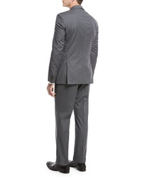 BOSS Basic Slim Fit Two Piece Suit Gray