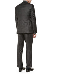Hugo Boss Boss Slim Fit Broken Pindot Two Piece Suit Black