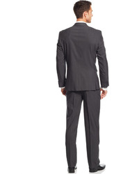 Tommy Hilfiger Charcoal Sharkskin Classic Fit Suit