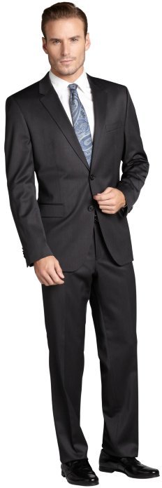 dark grey hugo boss suit