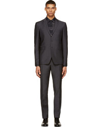 Burberry London Dark Grey Wool Mohair Sterling Suit