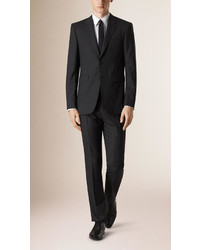 Burberry Modern Fit Check Wool Part Canvas Suit