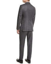 Tom Ford Oconnor Base Mini Textured Two Piece Suit Gray