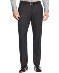 Perry Ellis Portfolio Charcoal Plaid Slim Fit Suit