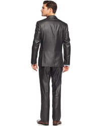 Kenneth Cole Reaction Slim Fit Charcoal Basketweave Suit