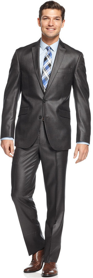 kenneth cole reaction charcoal suit