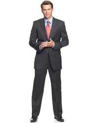 Jones New York Suit 247 Charcoal Solid Athletic Fit