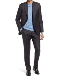 Peter Millar Tailored Grey Plaid Wool Suit