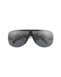 Versace 148mm Shield Sunglasses In Whitedark Grey At Nordstrom