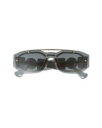 Versace 51mm Irregular Sunglasses In Transparent Dark Grey At Nordstrom