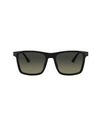 Prada 54mm Gradient Rectangular Sunglasses In Blackgrey Gradient At Nordstrom