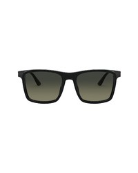 Prada 54mm Gradient Rectangular Sunglasses In Blackgrey Gradient At Nordstrom