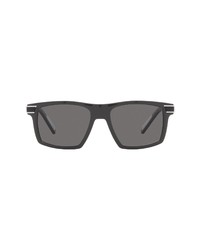 Dolce & Gabbana 54mm Polarized Rectangle Sunglasses In Greypolarized Dark Grey At Nordstrom