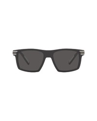 Dolce & Gabbana 54mm Rectangle Sunglasses In Blackdark Grey At Nordstrom