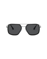 Prada 54mm Square Sunglasses In Blackgrey Solid At Nordstrom