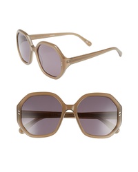 Stella McCartney 56mm Hexagonal Sunglasses