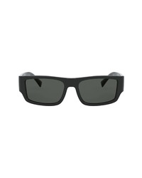 Versace 56mm Polarized Rectangular Sunglasses