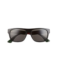 Gucci 56mm Polarized Square Sunglasses
