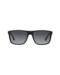 Emporio Armani 56mm Polarized Square Sunglasses