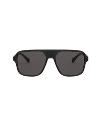 Dolce & Gabbana 57mm Aviator Sunglasses In Greyblackdark Grey At Nordstrom