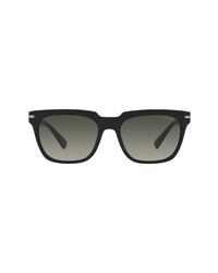 Prada 57mm Gradient Square Sunglasses In Blackgrey Gradient At Nordstrom