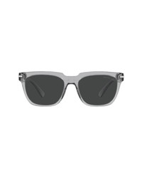 Prada 57mm Polarized Pillow Sunglasses In Greypolarized Black At Nordstrom