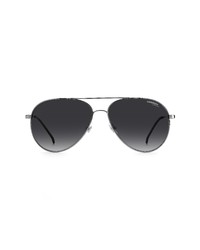 Carrera Eyewear 58mm Aviator Sunglasses In Ruthenium Grey Shaded At Nordstrom